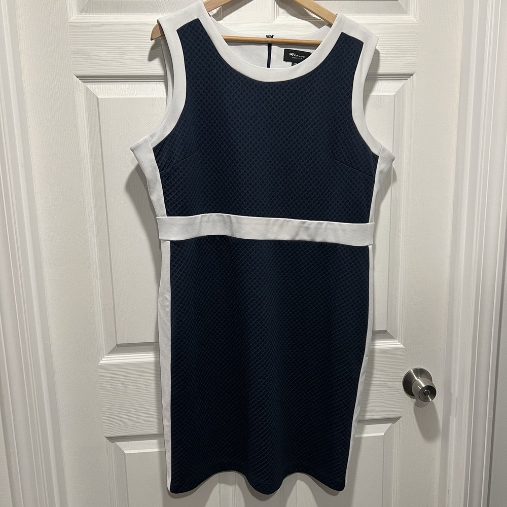Blue With White Mini Dress RN Ronnie Nicole Size 18